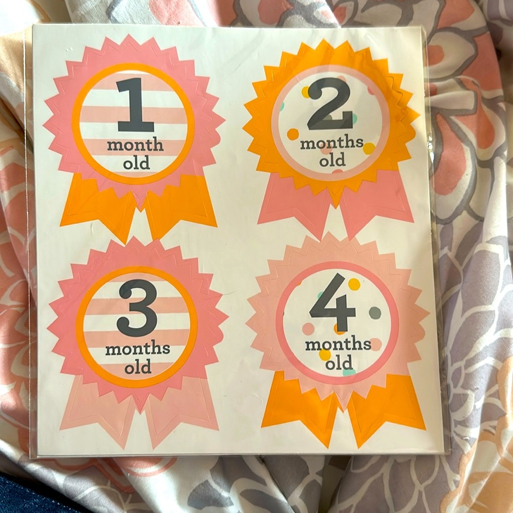 Monthly stickers for baby girl